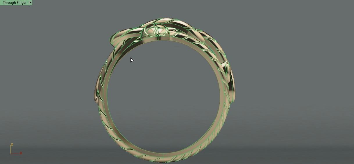 snake ring 3D print model_6