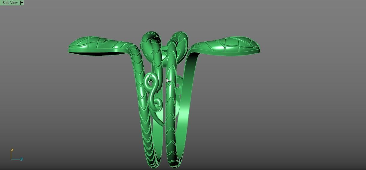 snake ring 3D print model_22