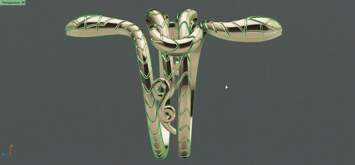 snake ring 3D print model_13