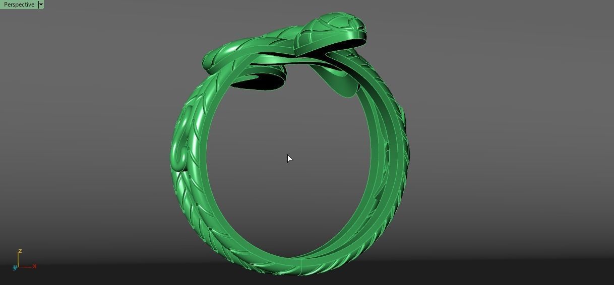 snake ring 3D print model_8