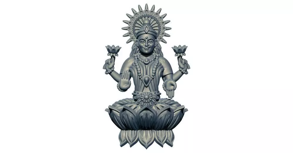 Laxmi Ji 3D Model - 2 3D print model_0