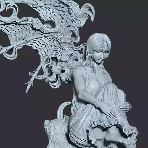 Angel Figures Board Game Version 3D print model