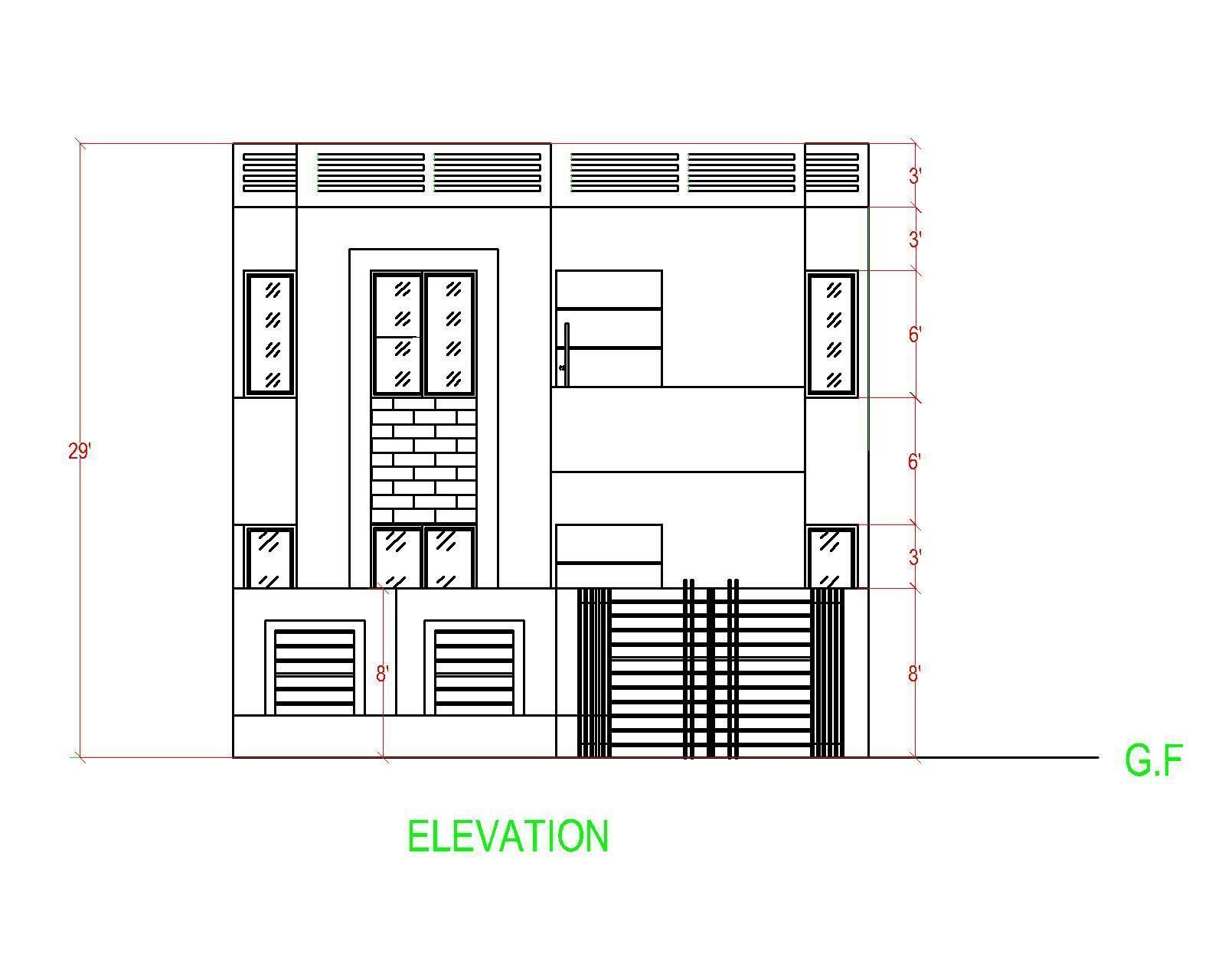 200 sq yard house plan 3D model_6