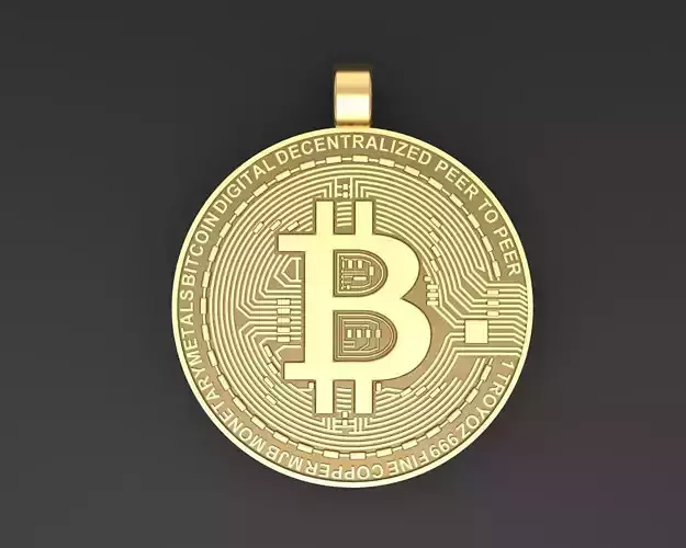 Bitcoin pendant  3D print model