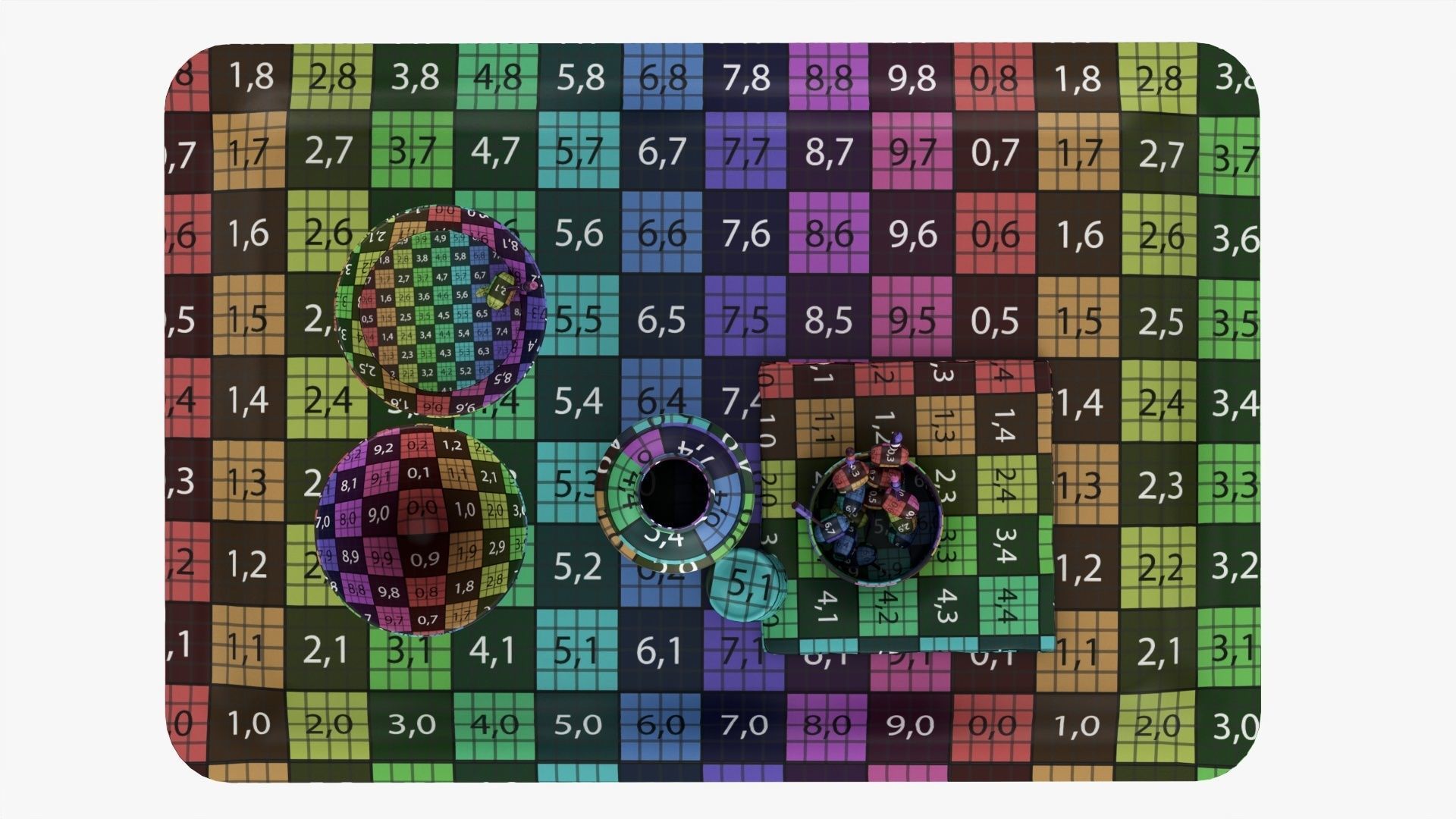 Cocktail with shaker and olives on tray 3D model_17