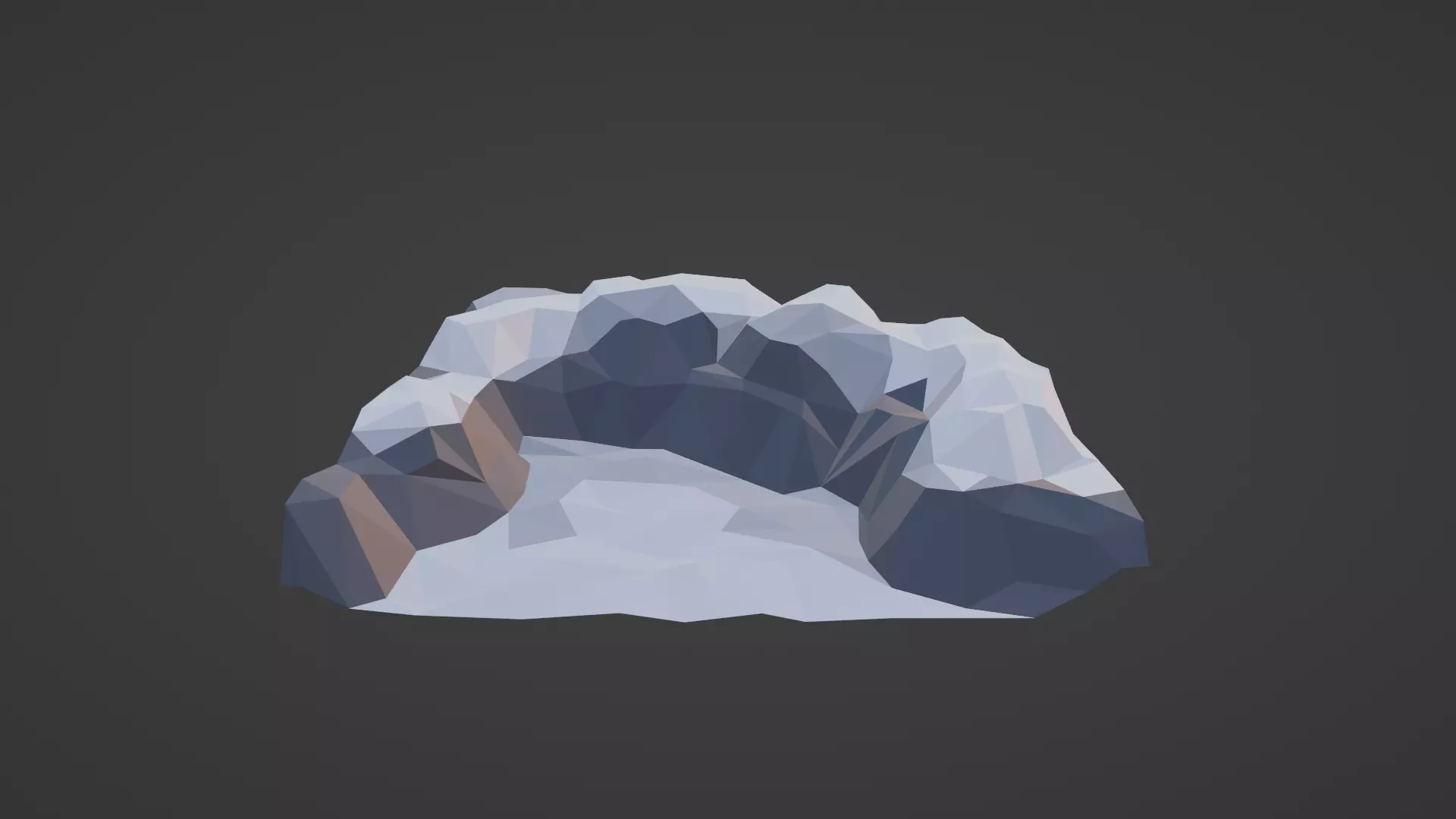 Low poly 3d snow mountain for game free Free low-poly 3D model