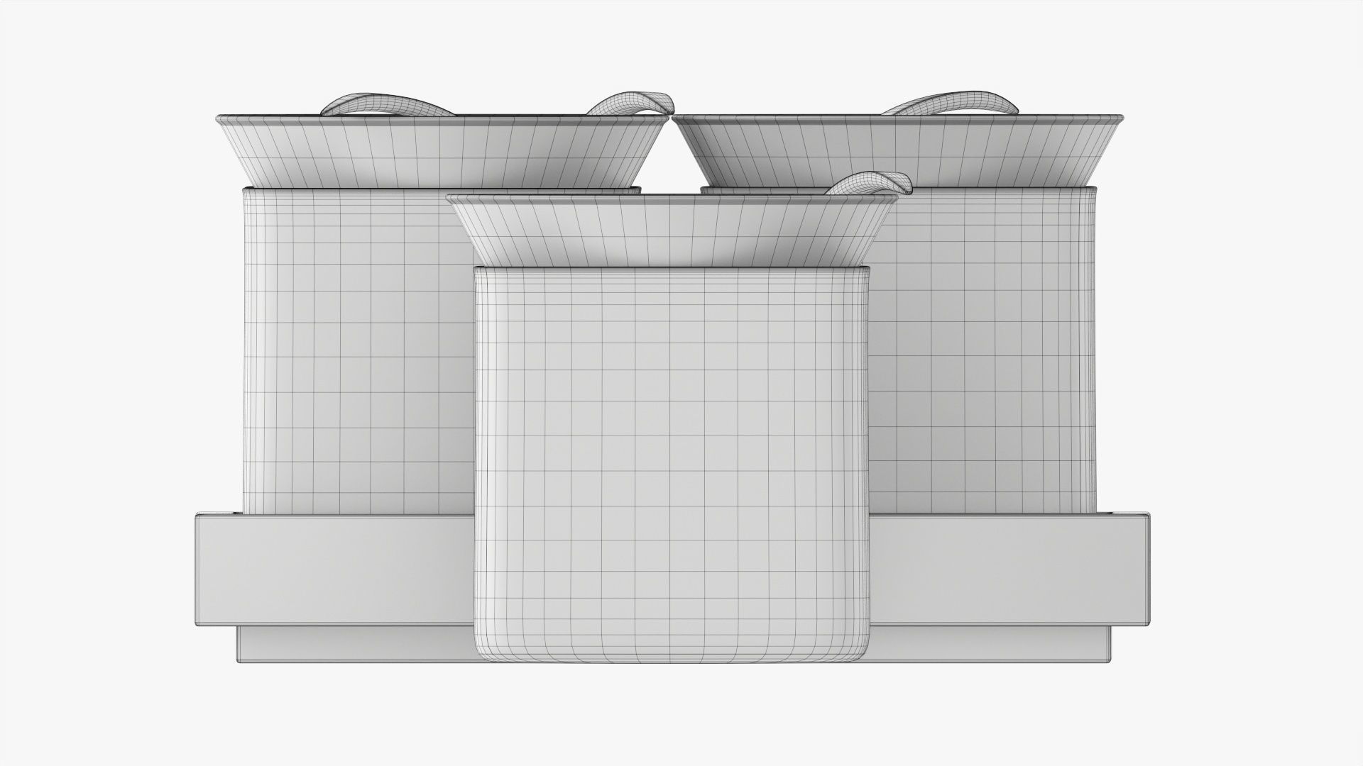 Cocktails on tray with lemon 3D model_10