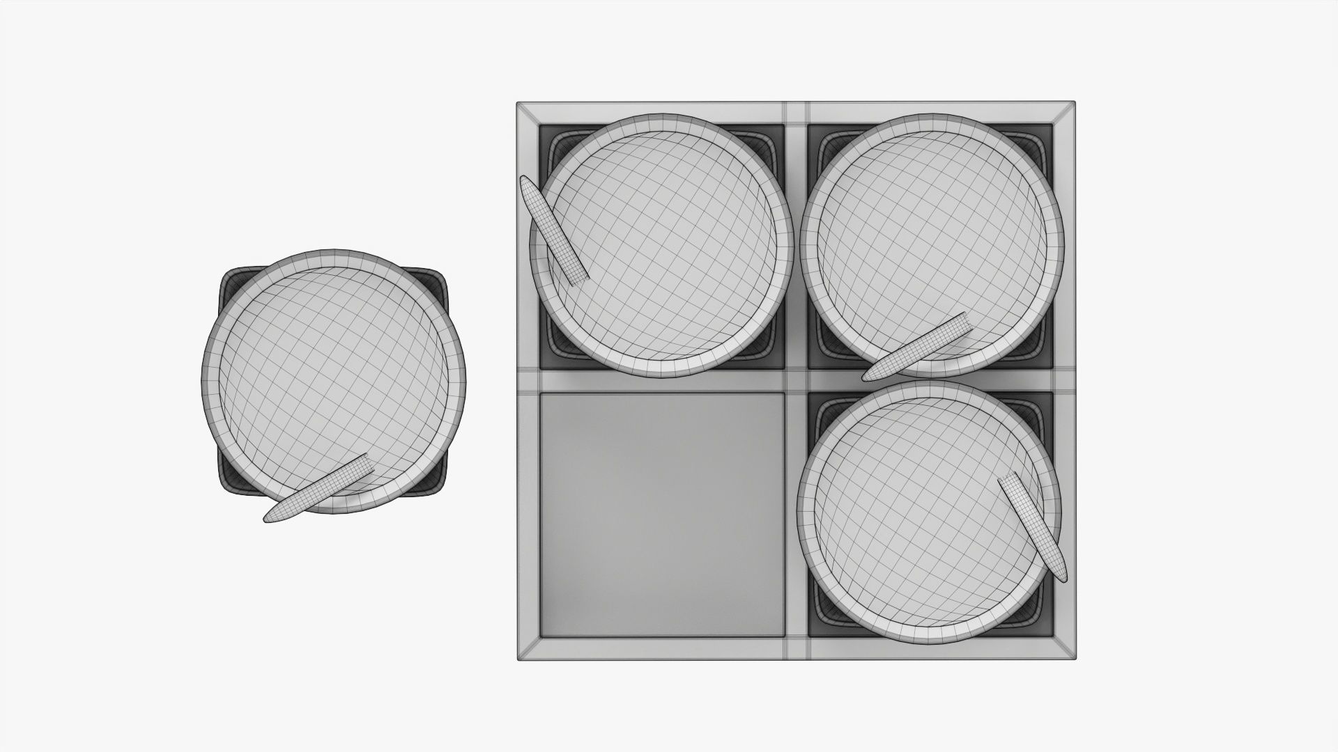 Cocktails on tray with lemon 3D model_11