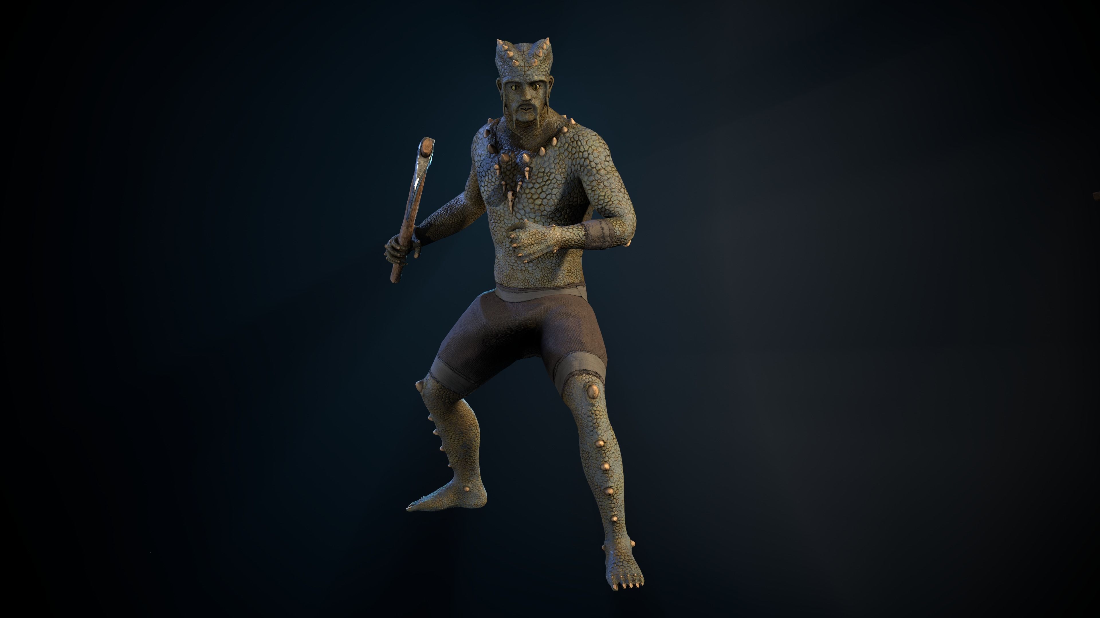 Stranger Low-poly 3D model_2