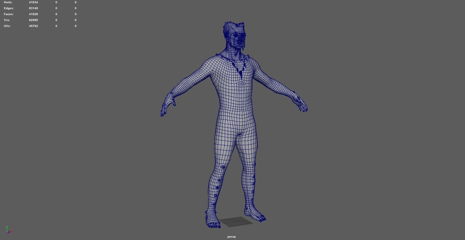 Stranger Low-poly 3D model_5