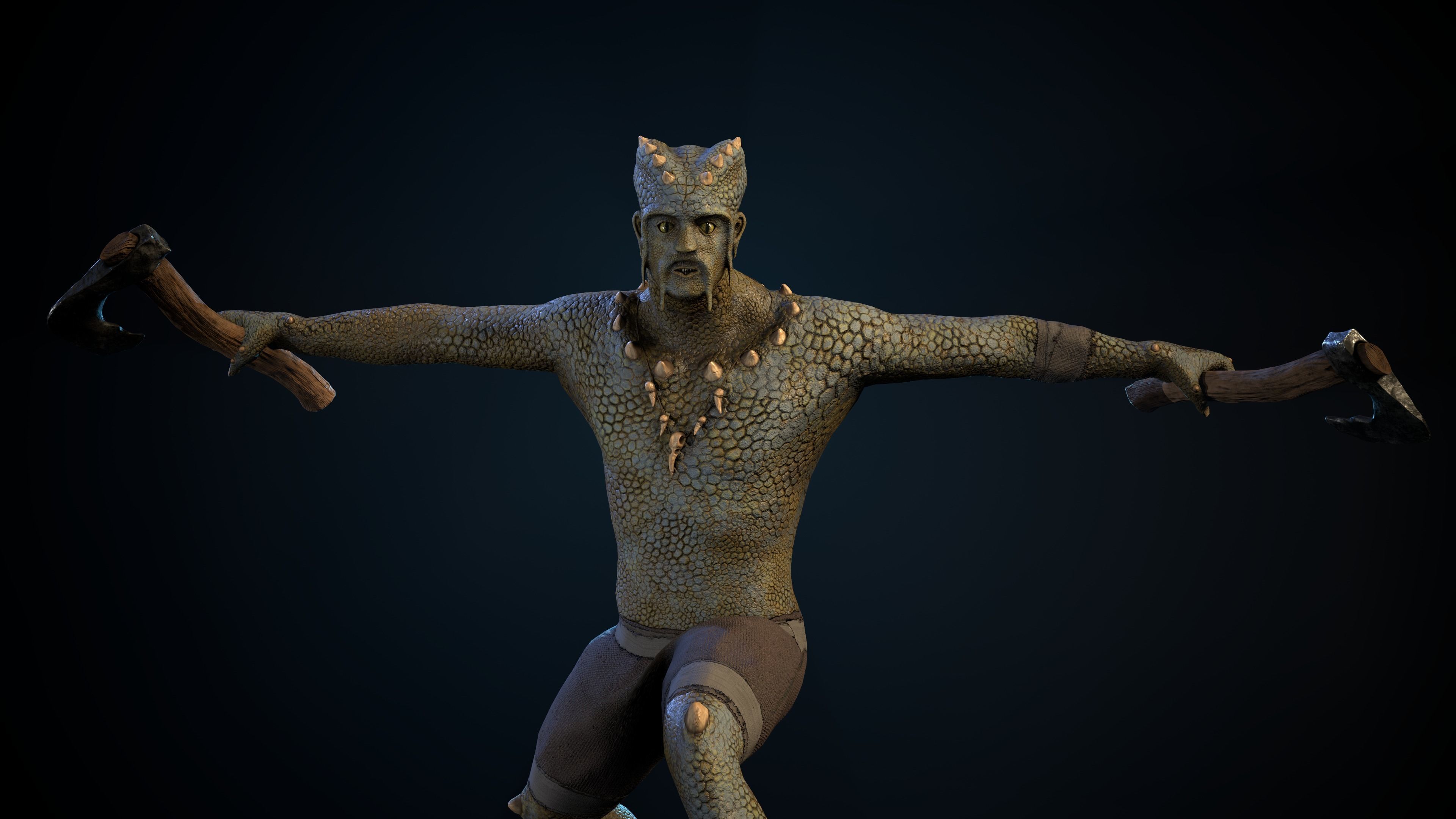 Stranger Low-poly 3D model_0