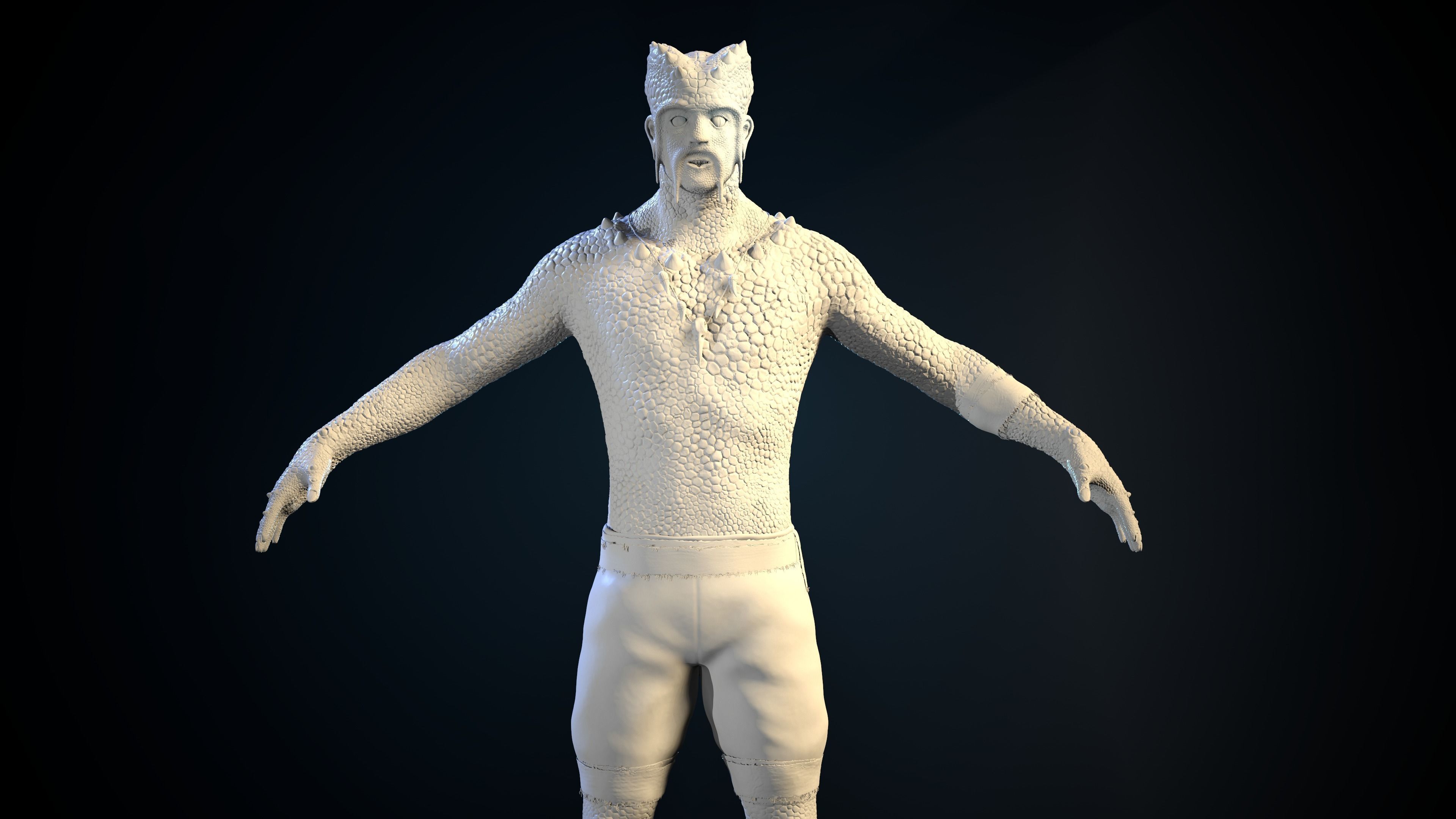 Stranger Low-poly 3D model_3