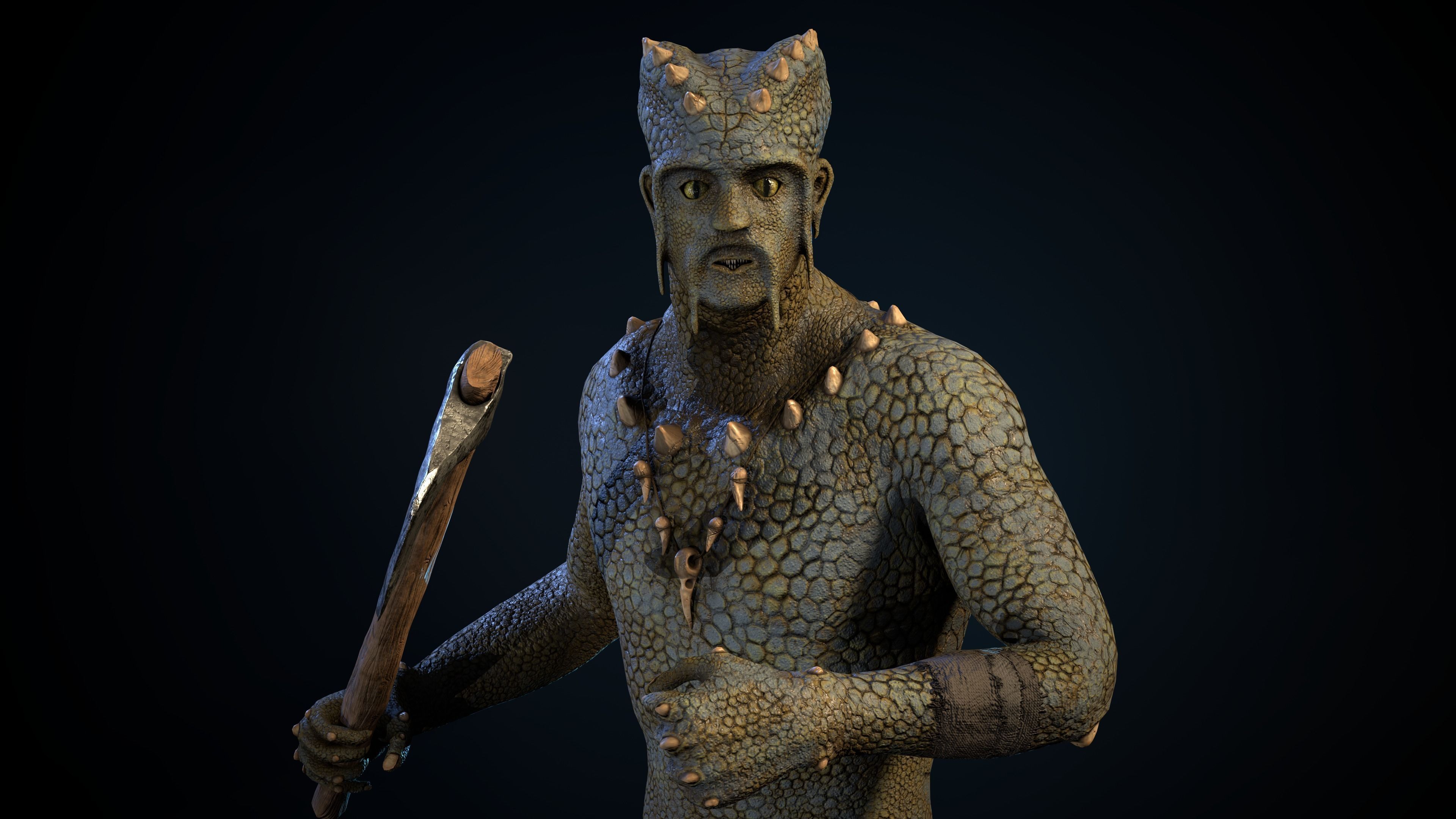 Stranger Low-poly 3D model_1