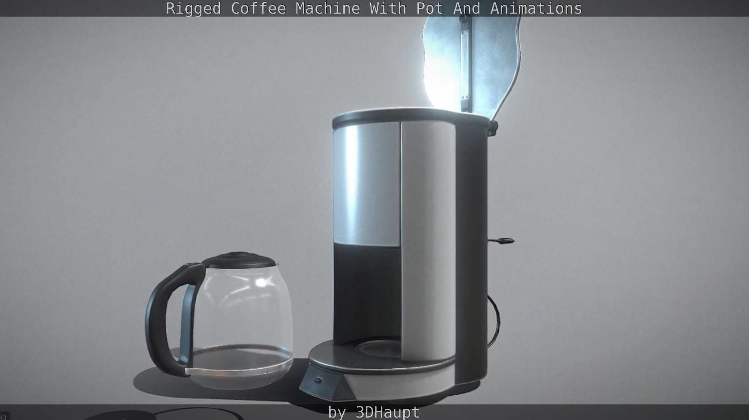 Coffee Machine Rigged Free low-poly 3D model_28
