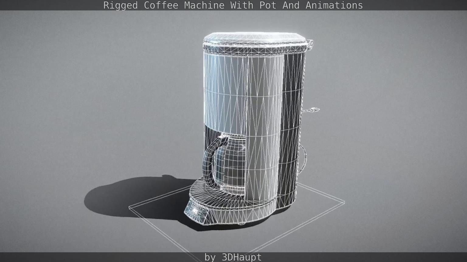 Coffee Machine Rigged Free low-poly 3D model_67