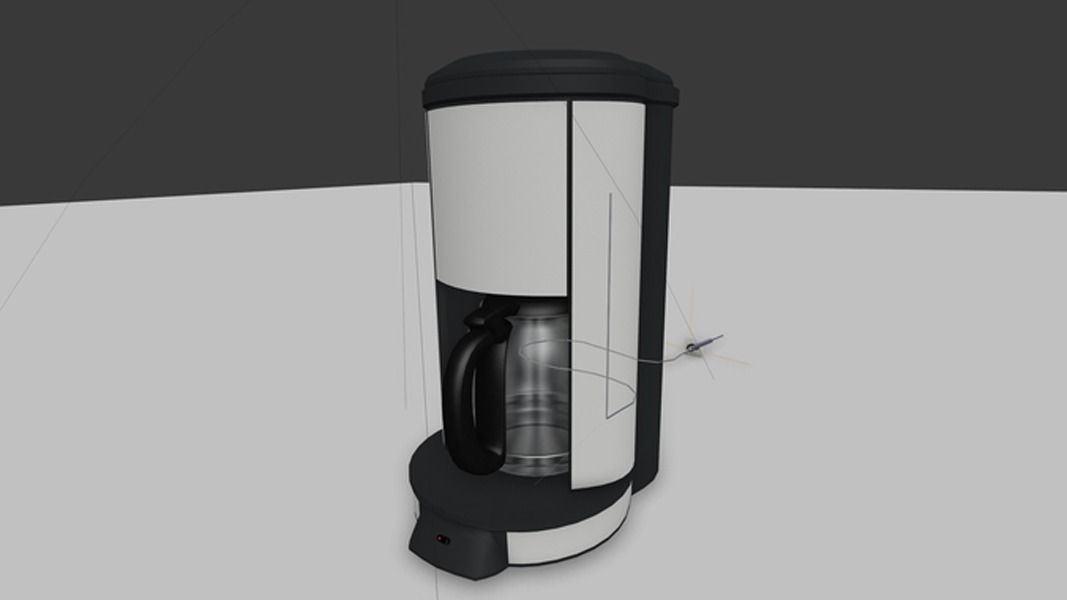 Coffee Machine Rigged Free low-poly 3D model_9