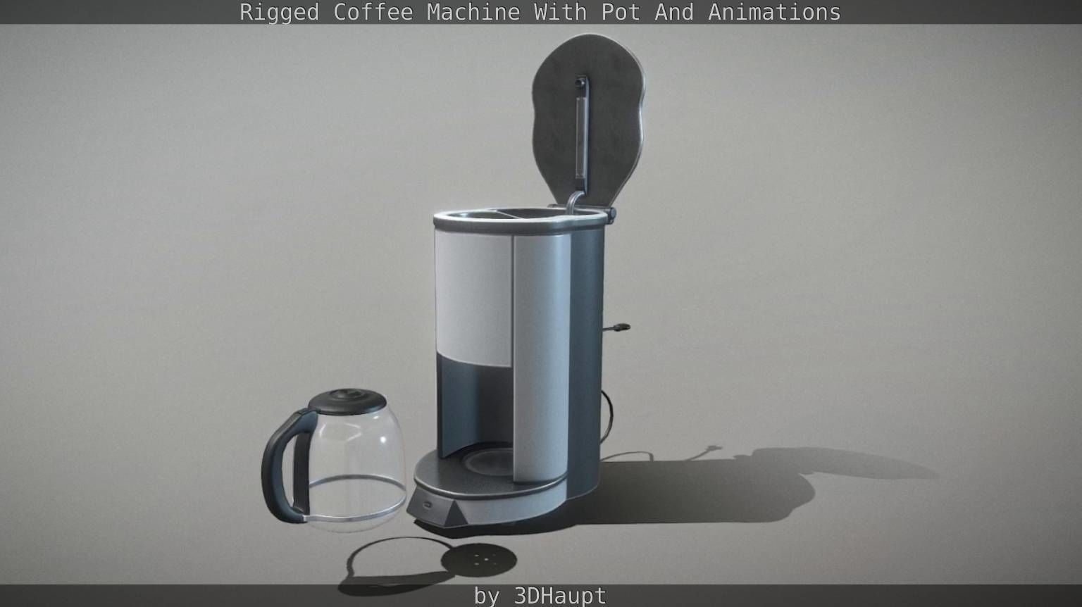 Coffee Machine Rigged Free low-poly 3D model_13