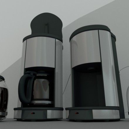 Coffee Machine Rigged Free low-poly 3D model_3