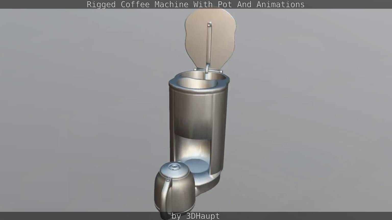 Coffee Machine Rigged Free low-poly 3D model_121