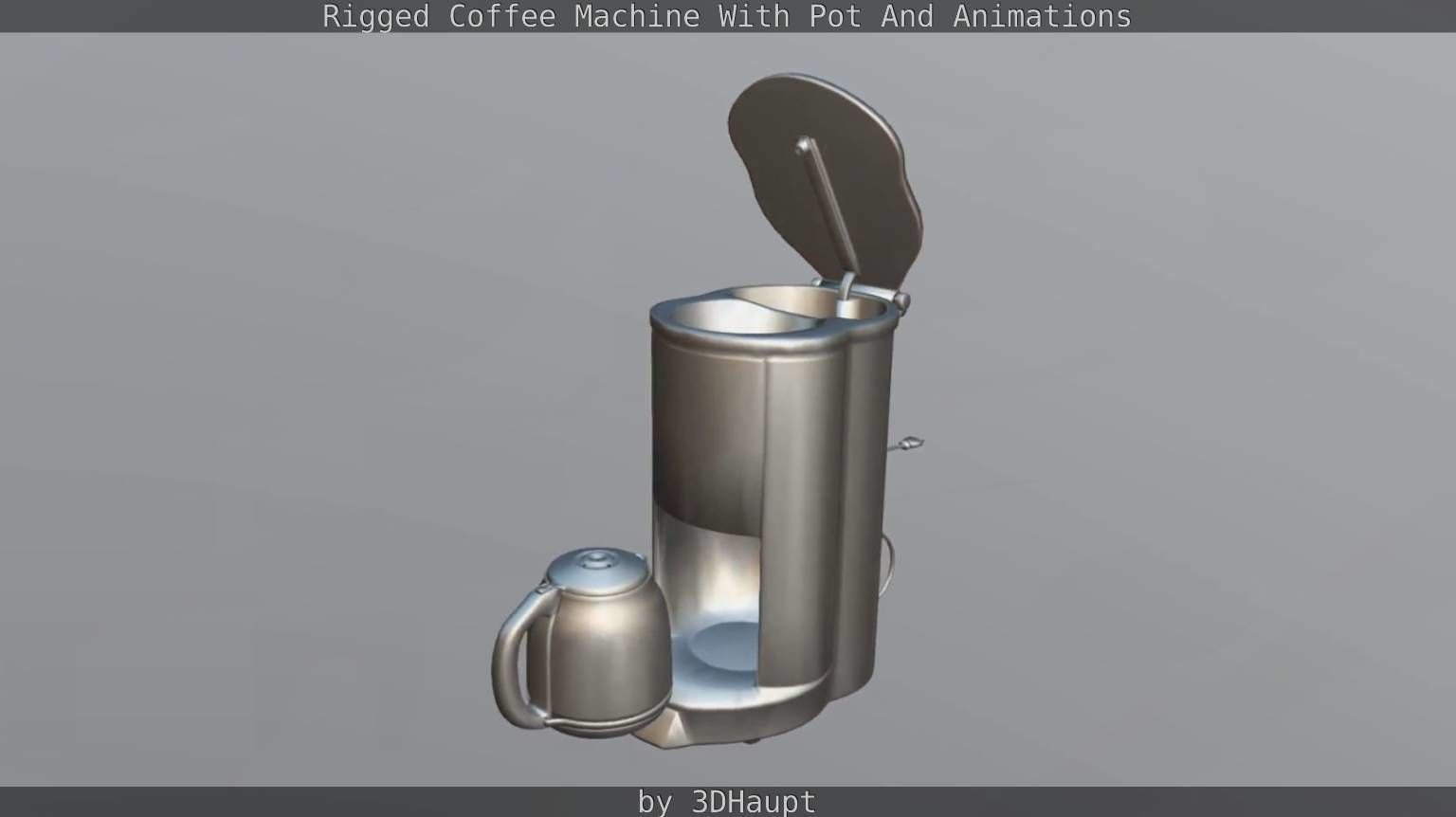 Coffee Machine Rigged Free low-poly 3D model_124