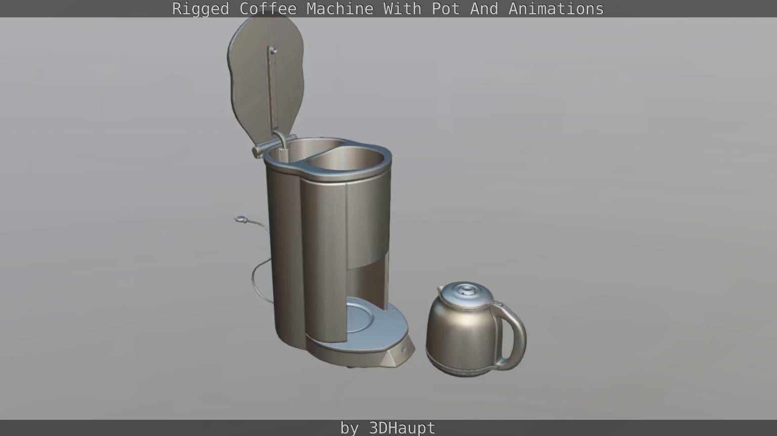 Coffee Machine Rigged Free low-poly 3D model_119