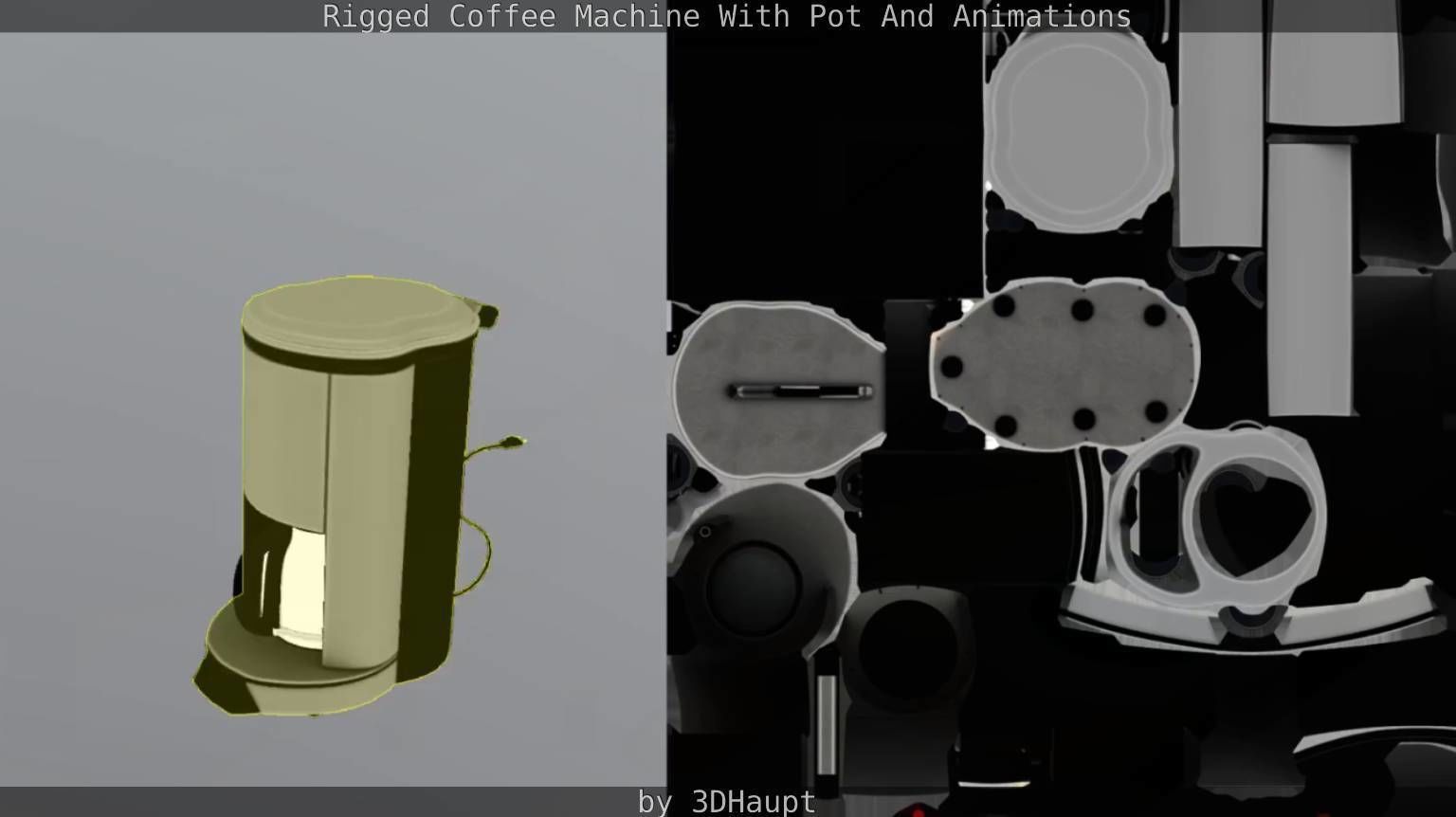 Coffee Machine Rigged Free low-poly 3D model_80