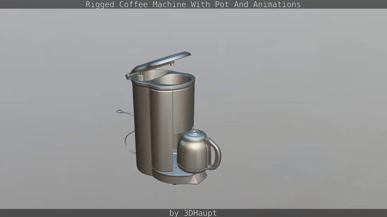 Coffee Machine Rigged Free low-poly 3D model_116