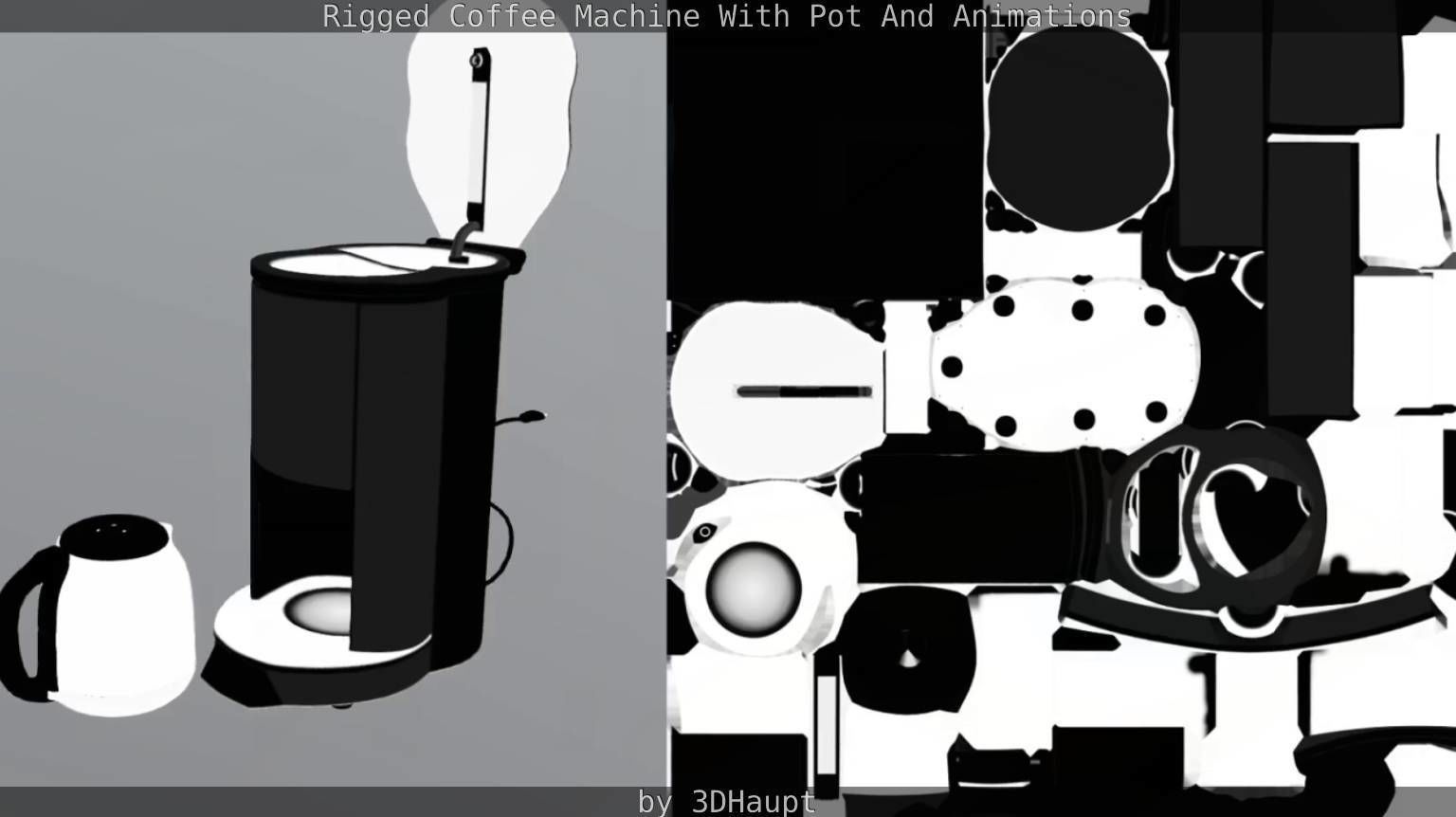 Coffee Machine Rigged Free low-poly 3D model_85