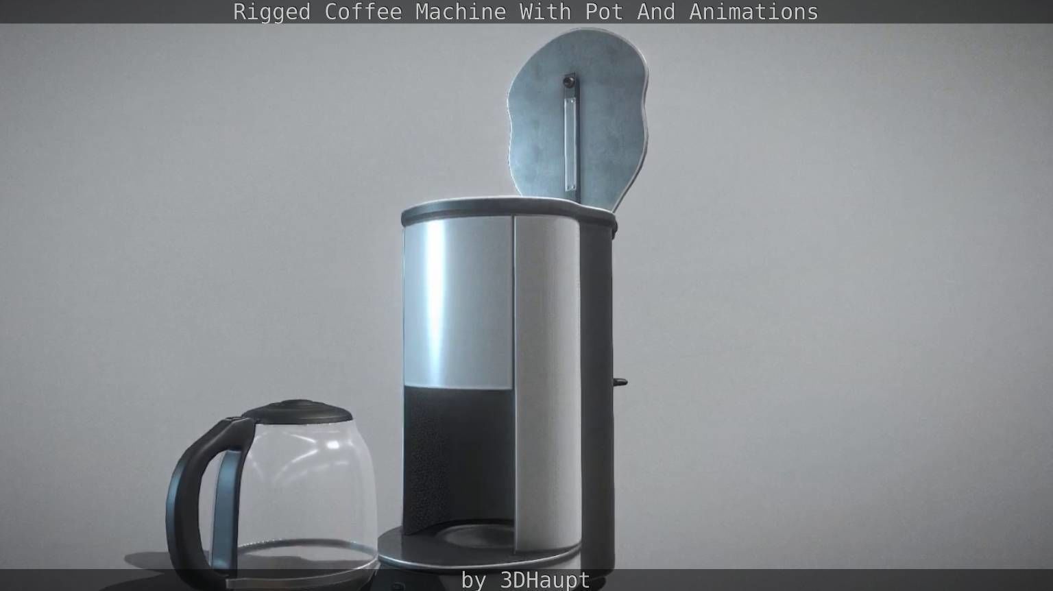 Coffee Machine Rigged Free low-poly 3D model_40