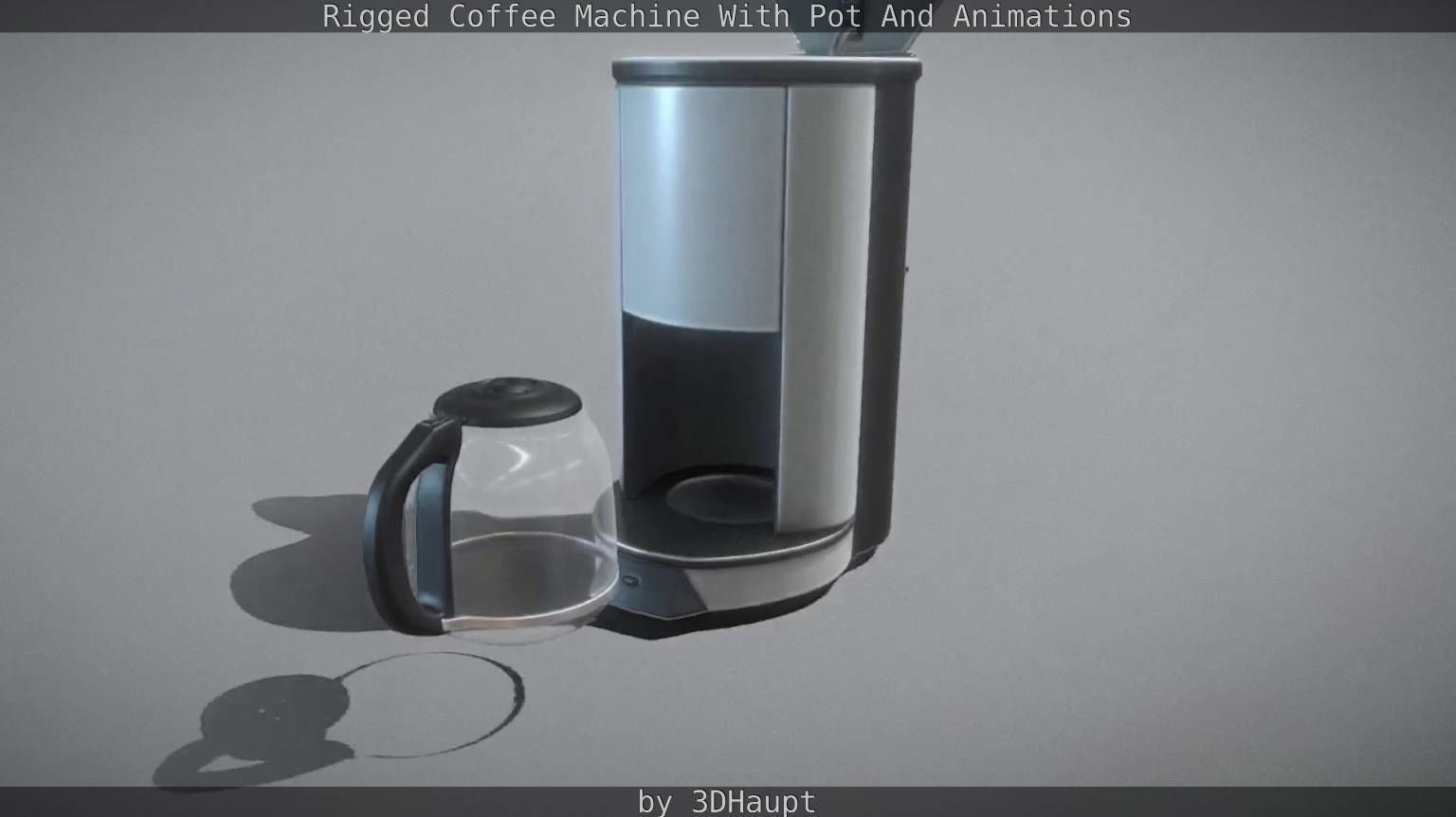 Coffee Machine Rigged Free low-poly 3D model_39