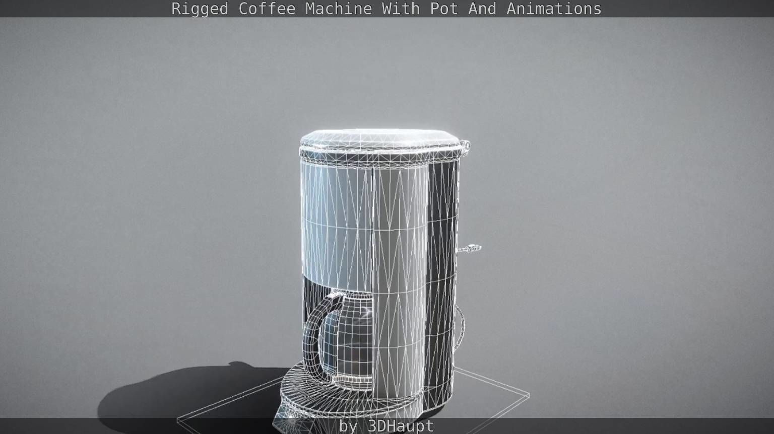 Coffee Machine Rigged Free low-poly 3D model_64