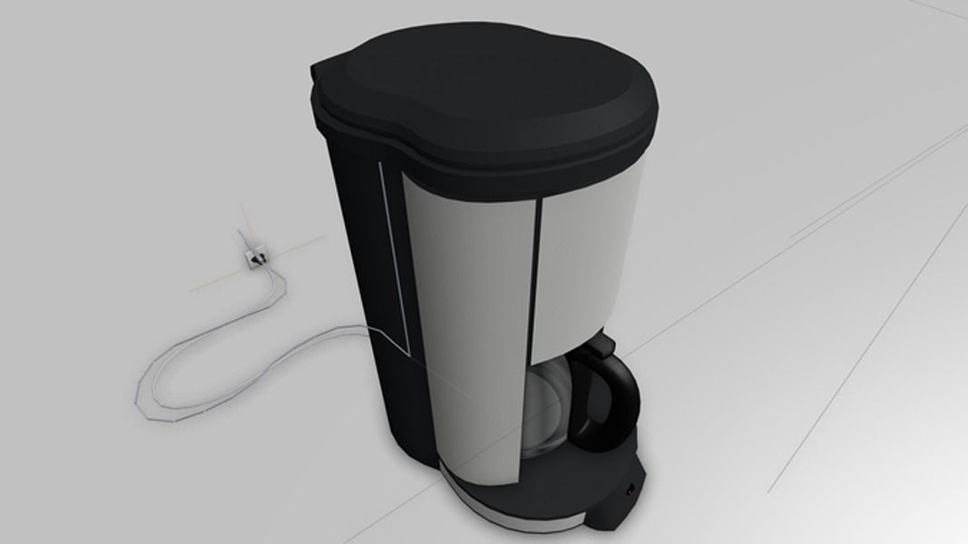 Coffee Machine Rigged Free low-poly 3D model_4