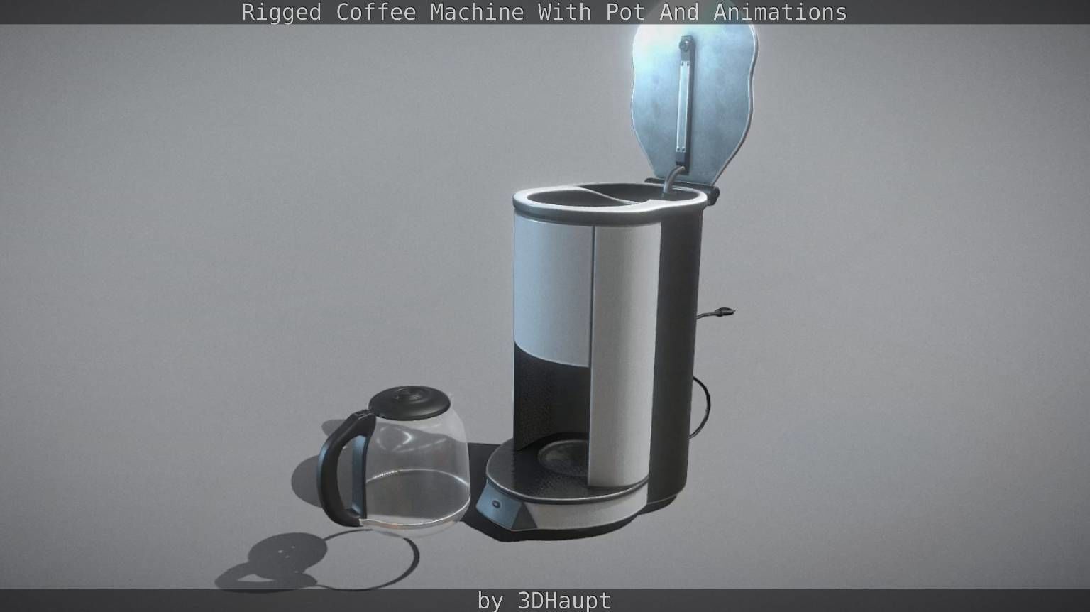 Coffee Machine Rigged Free low-poly 3D model_107