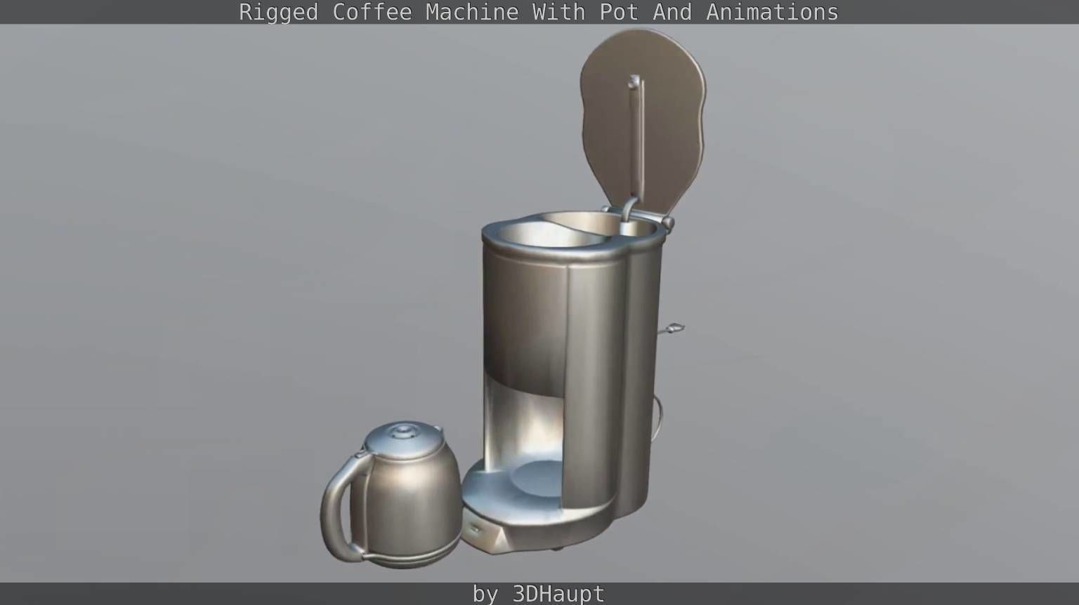 Coffee Machine Rigged Free low-poly 3D model_122