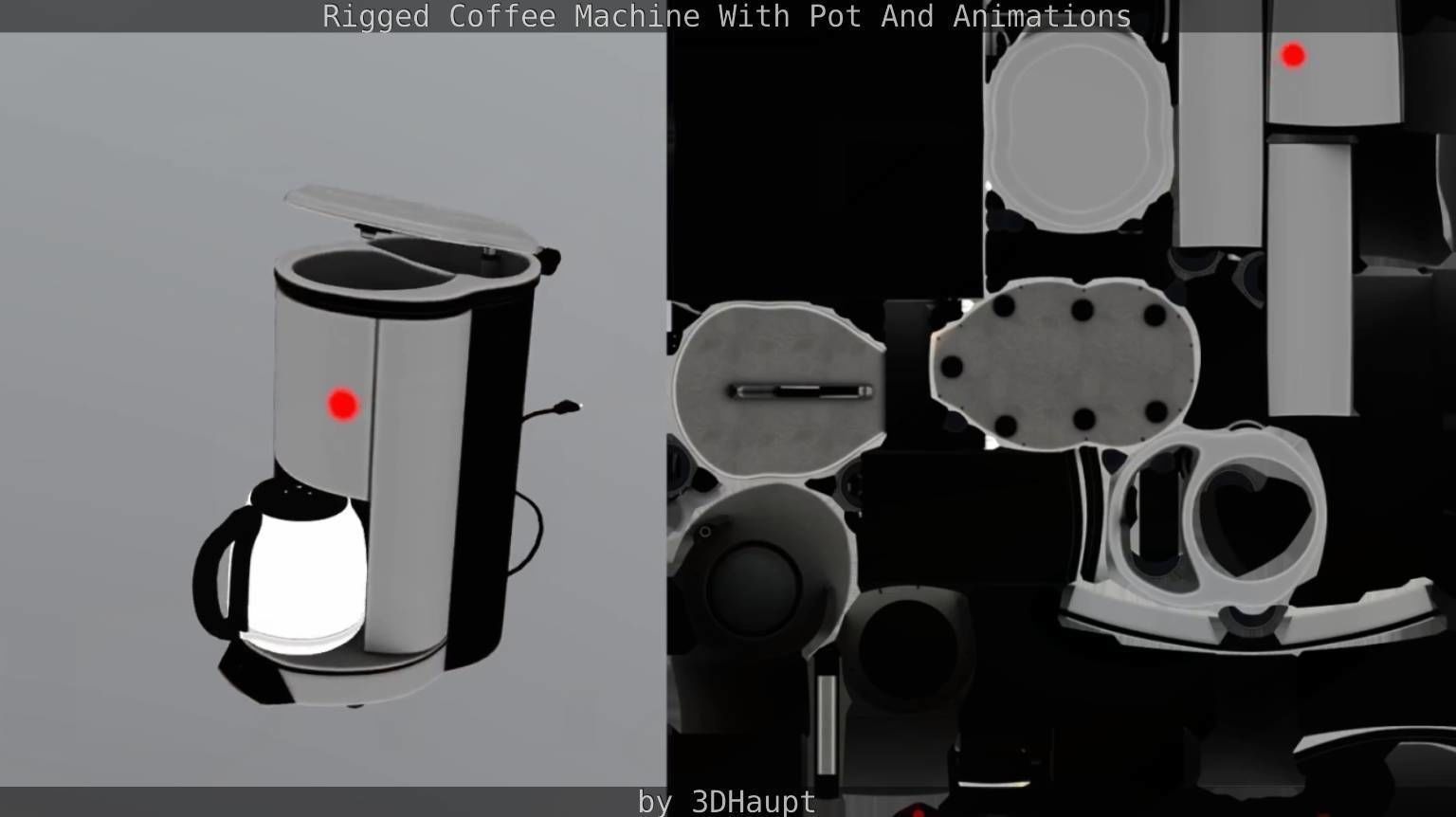 Coffee Machine Rigged Free low-poly 3D model_83