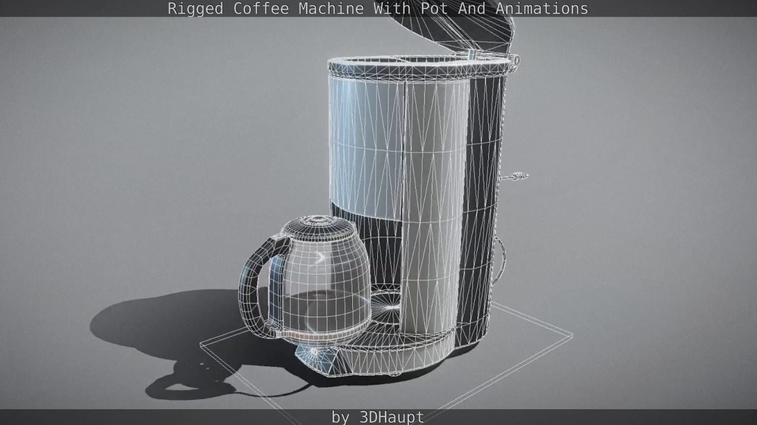 Coffee Machine Rigged Free low-poly 3D model_70