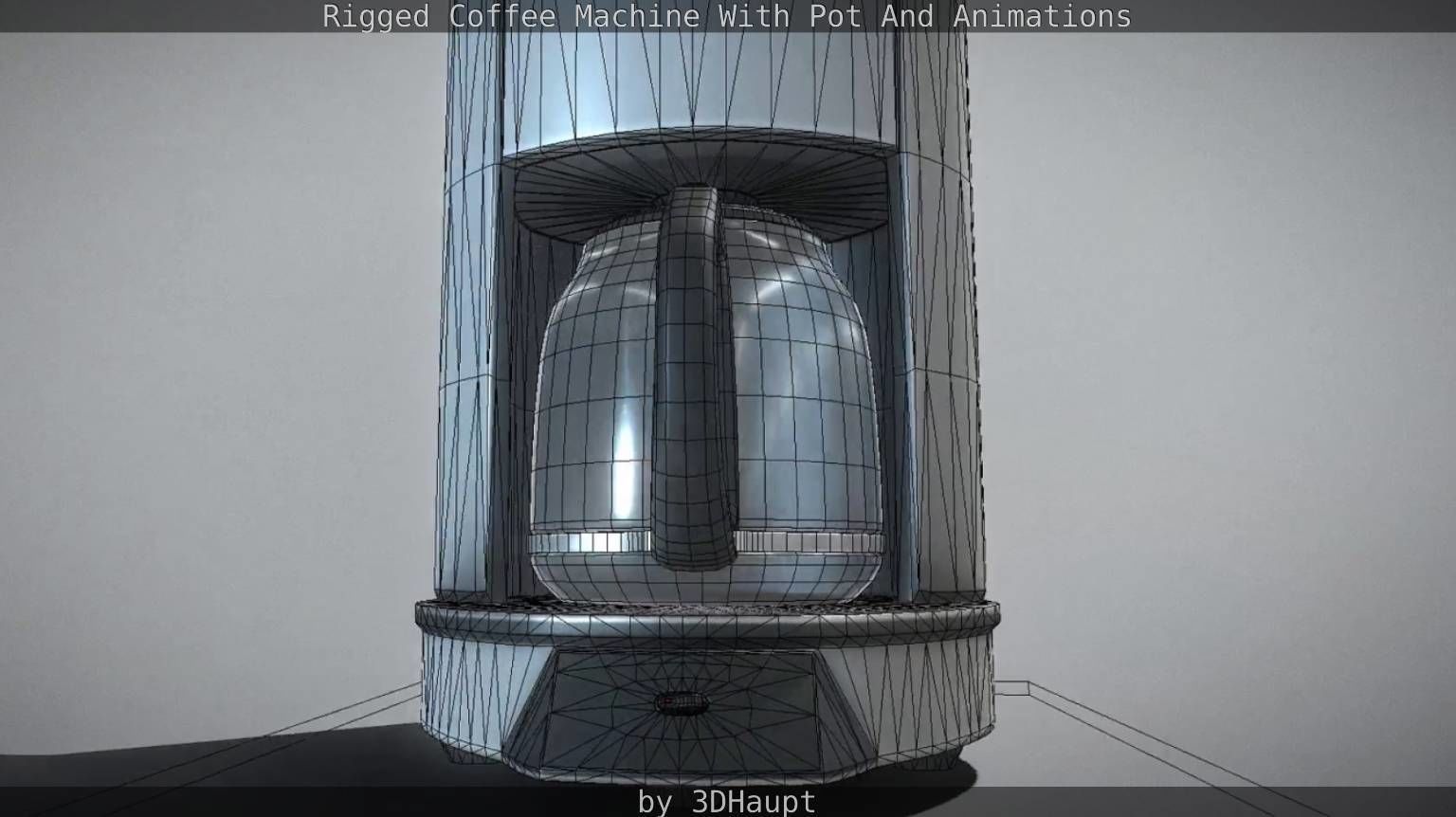 Coffee Machine Rigged Free low-poly 3D model_49