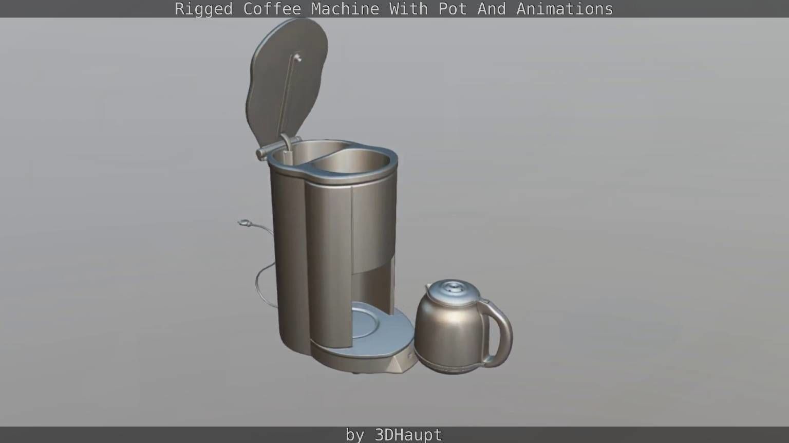 Coffee Machine Rigged Free low-poly 3D model_118