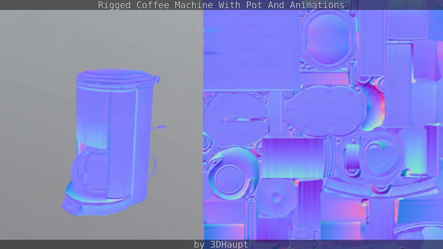 Coffee Machine Rigged Free low-poly 3D model_92