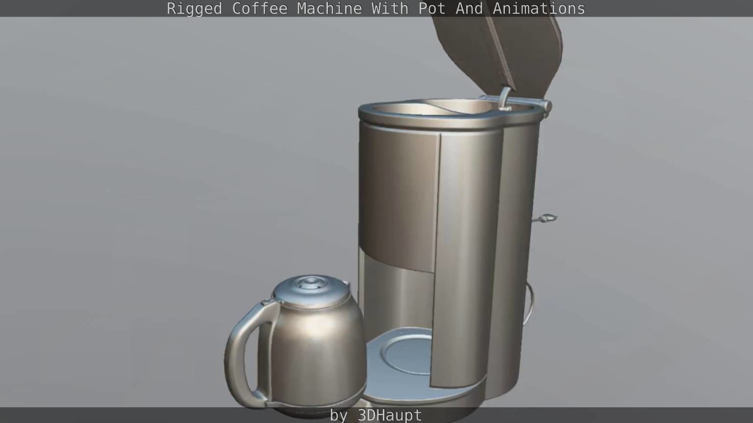 Coffee Machine Rigged Free low-poly 3D model_110