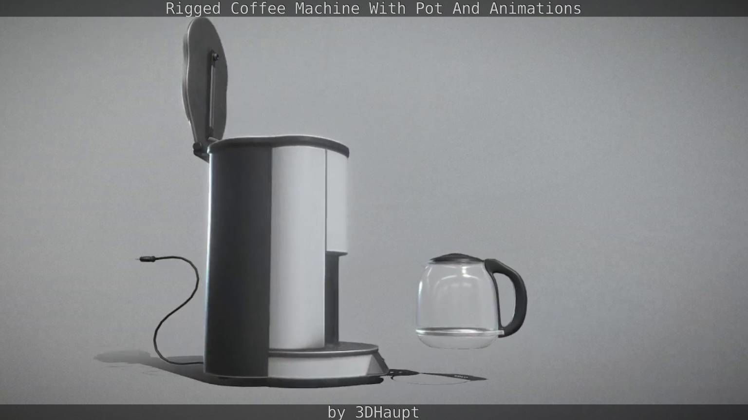 Coffee Machine Rigged Free low-poly 3D model_14