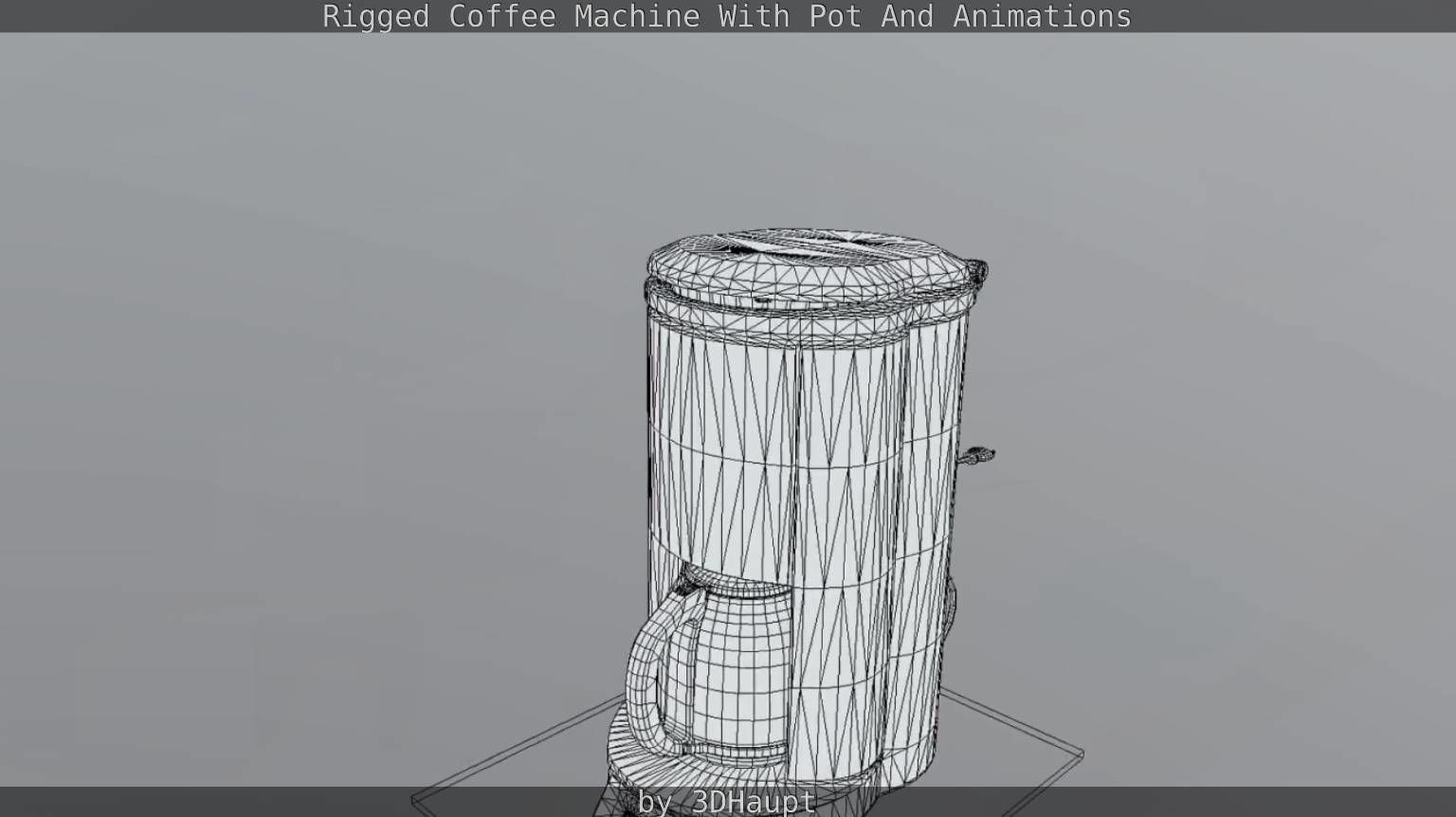 Coffee Machine Rigged Free low-poly 3D model_125