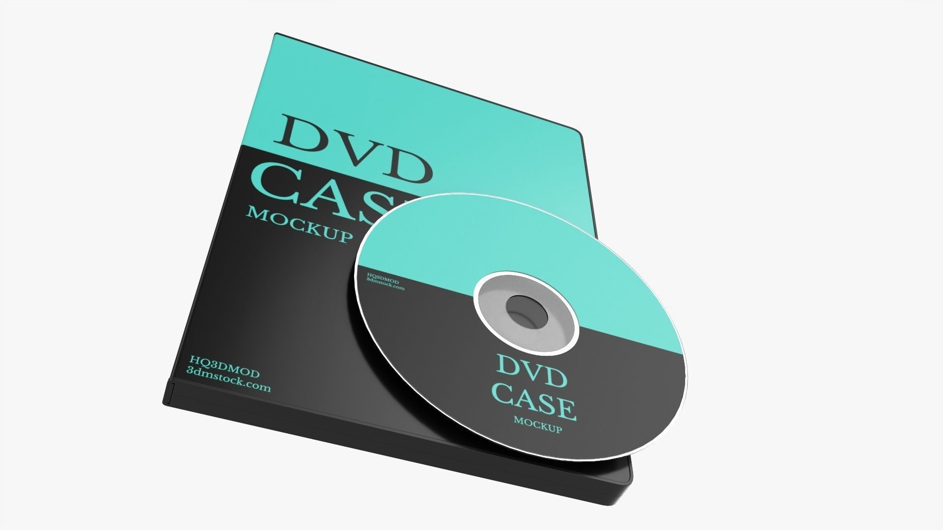 DVD case with disc mockup 3D model_3