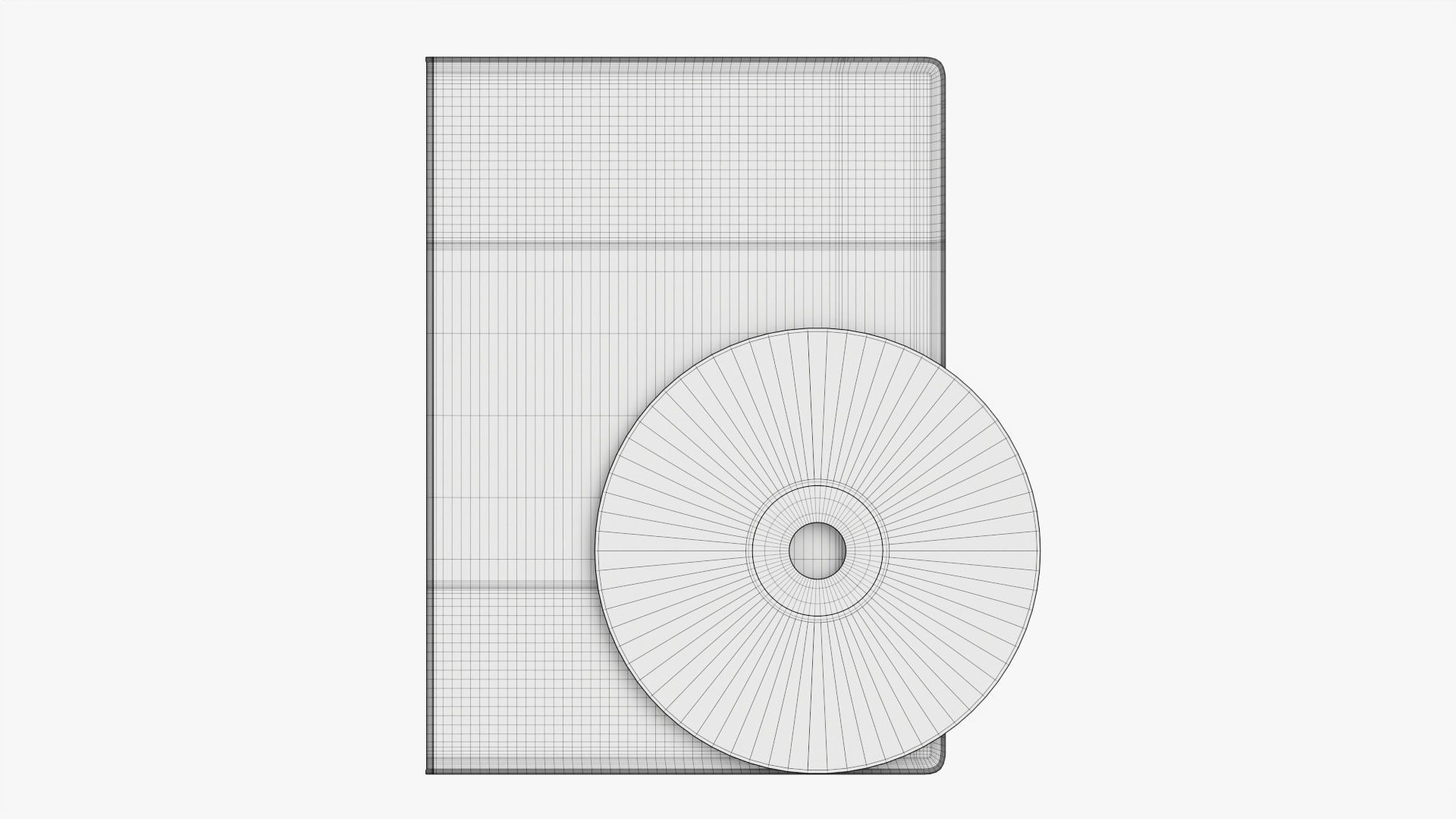 DVD case with disc mockup 3D model_9