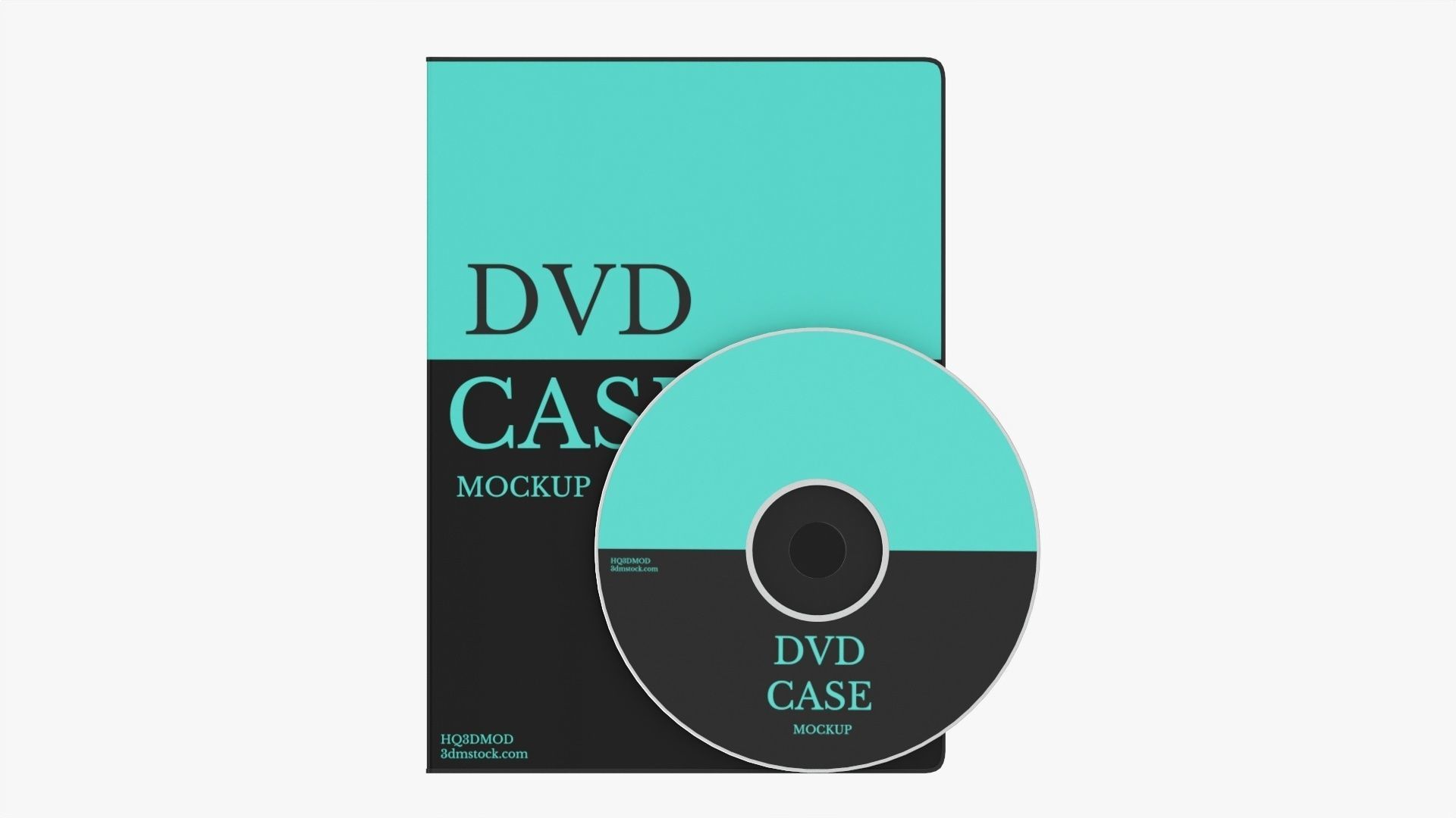 DVD case with disc mockup 3D model_4