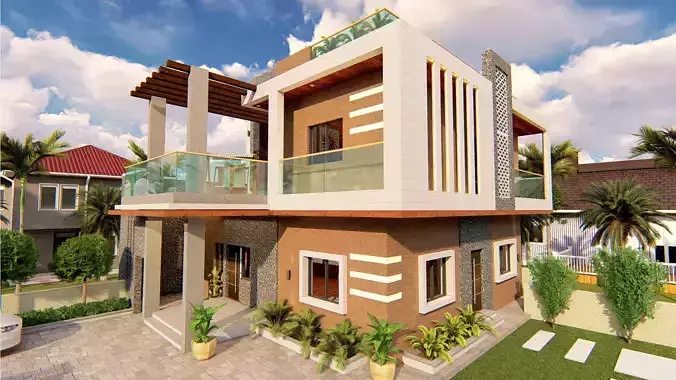 Exterior Residential Scene  - Lumion Render - Architecture