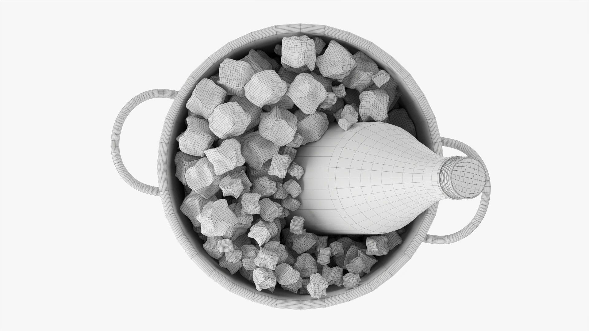 Vermouth bottle in  ice bucket 3D model_11