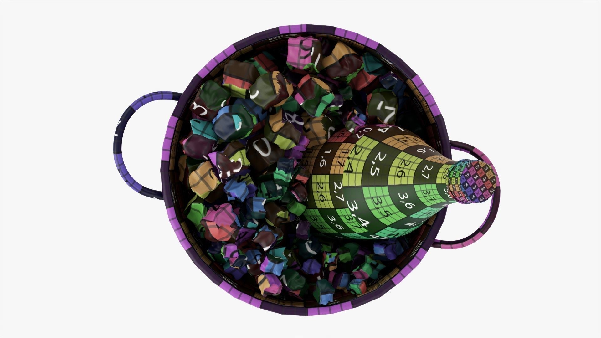 Vermouth bottle in  ice bucket 3D model_17