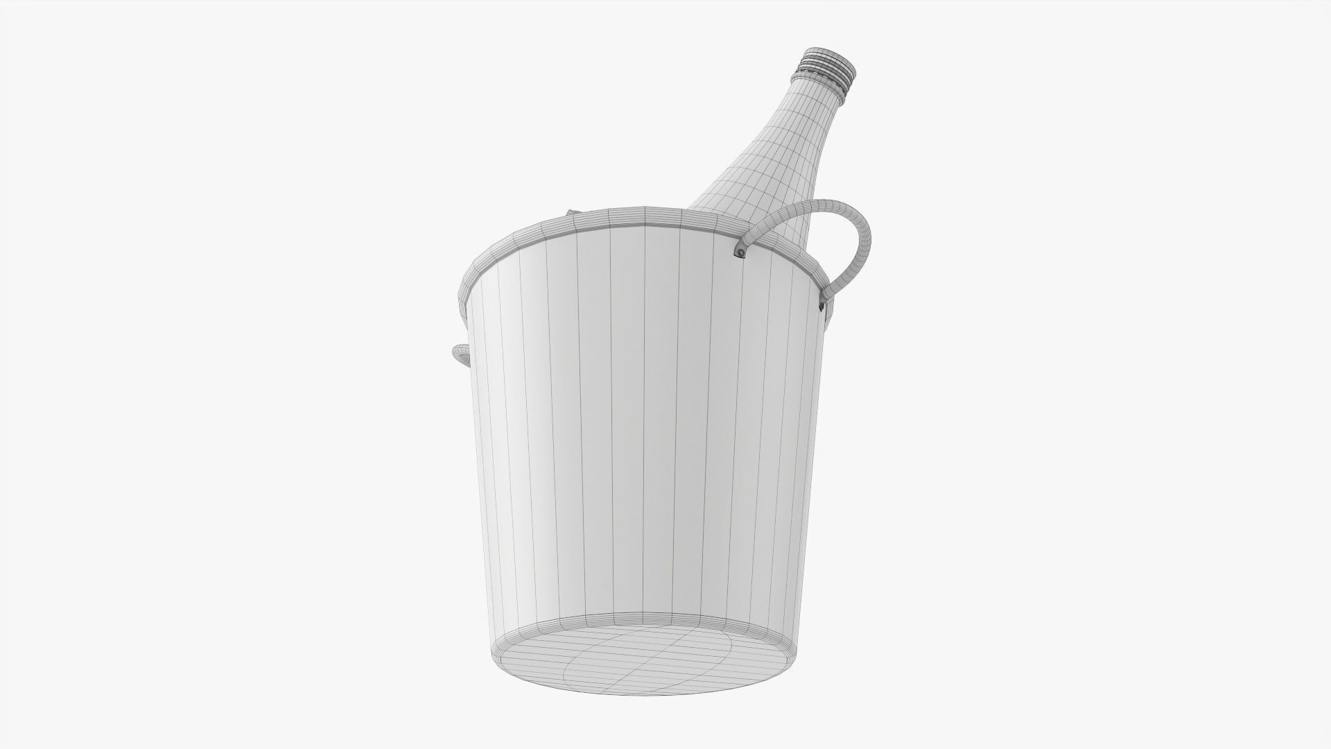 Vermouth bottle in  ice bucket 3D model_8