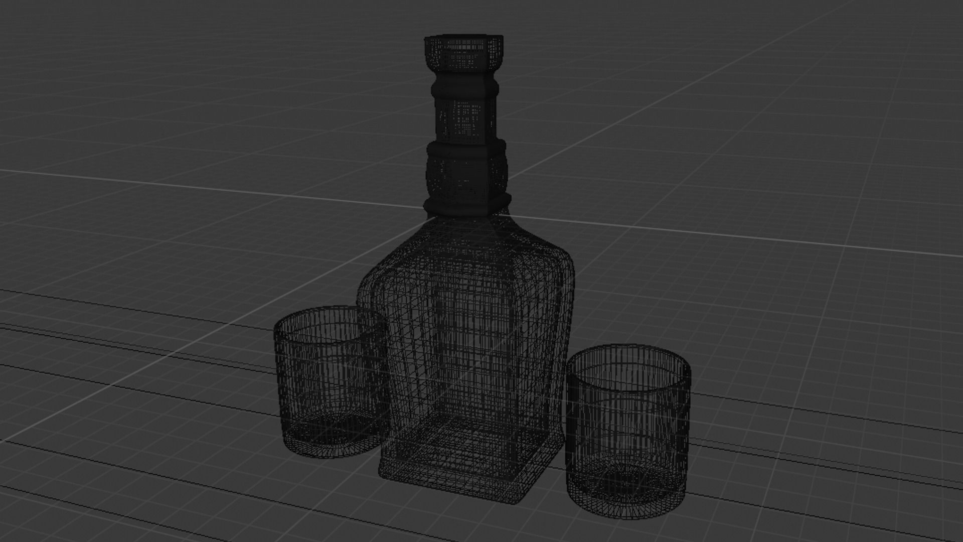  Whisky Bottle Scene PBR 3D model_27